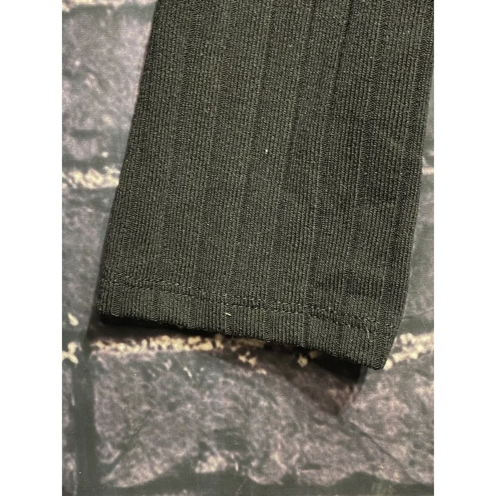 Umgee USA Sweater Top Womens Medium Black Ribbed‎ Side Tie Lightweight NWT